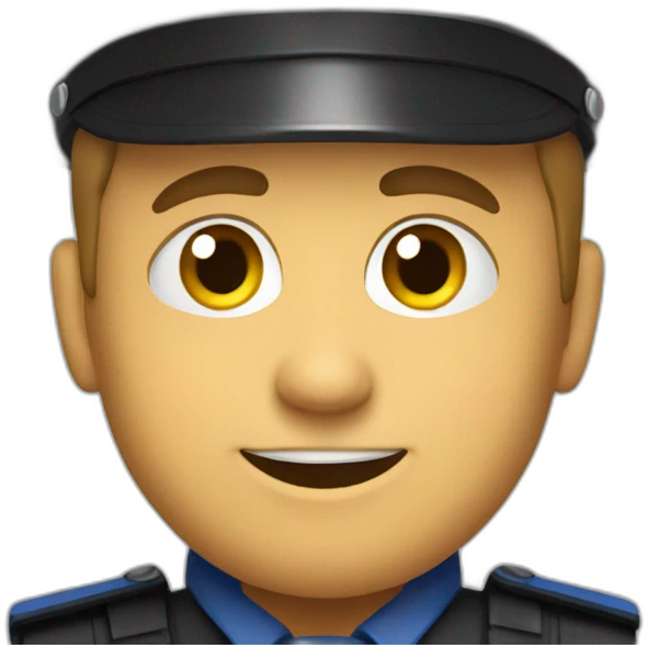 Policier qui sourie emoji