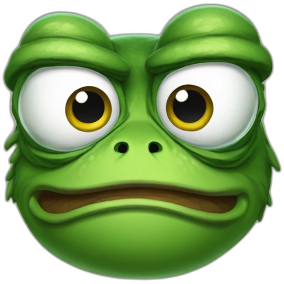 pepe frog with glass angry emoji