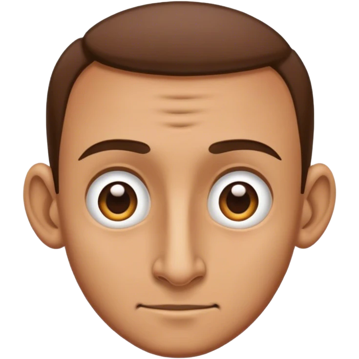 Guy with big forehead and has a fat nose emoji
