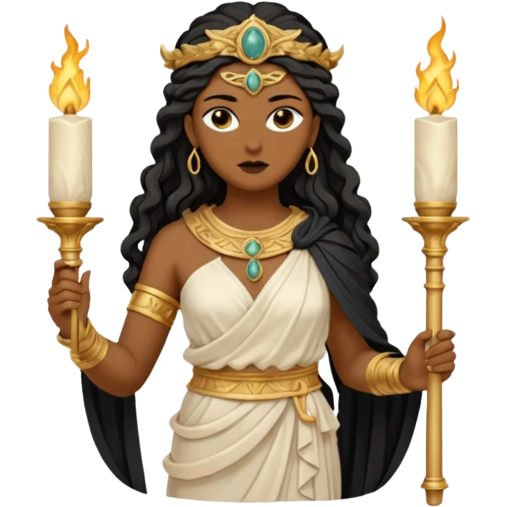 dark academia, Greek statue. Goddess Hecate  emoji