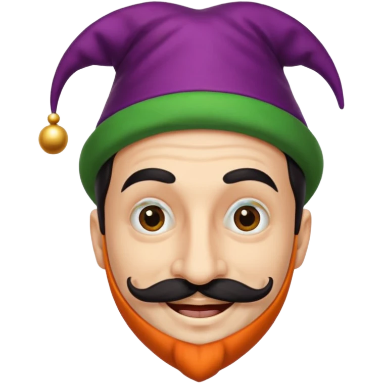 Fool with moustache emoji