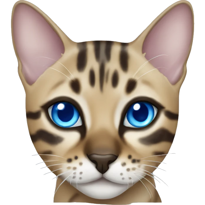 Seal Bengal cat with Blue eyes  emoji