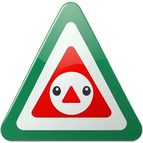 Warning green emoji