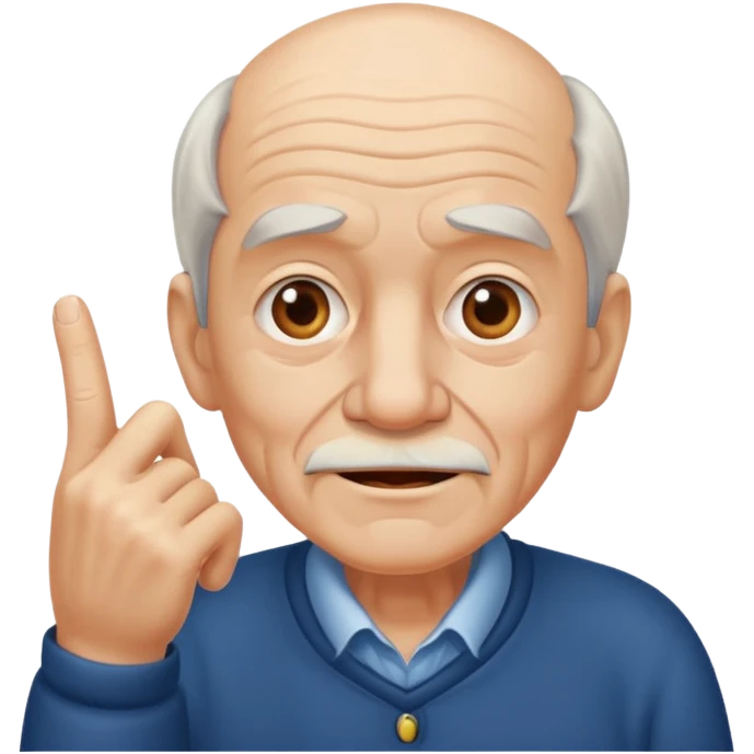 old man wagging his finger emoji