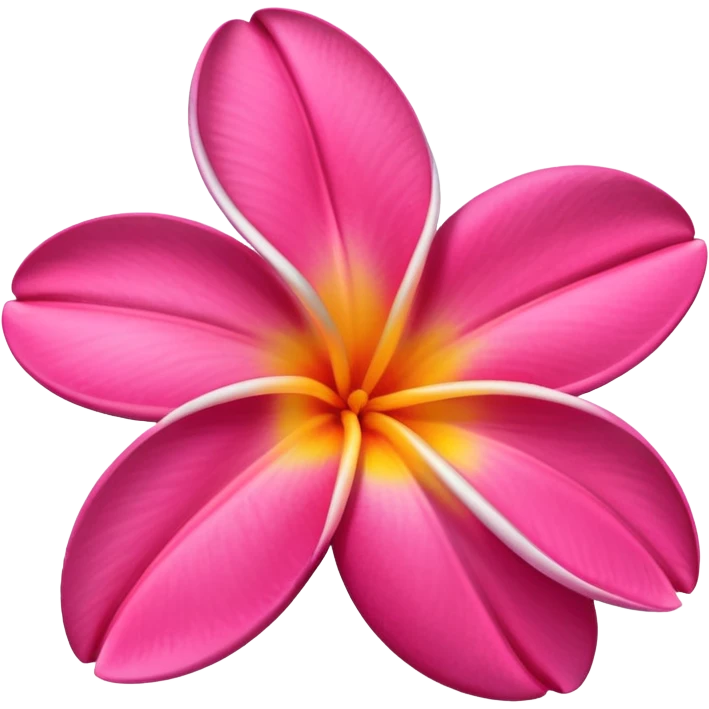 frangipani flower, hot pink emoji