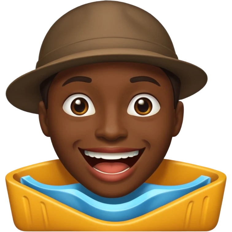 person with a mouth resembling a street gutter emoji