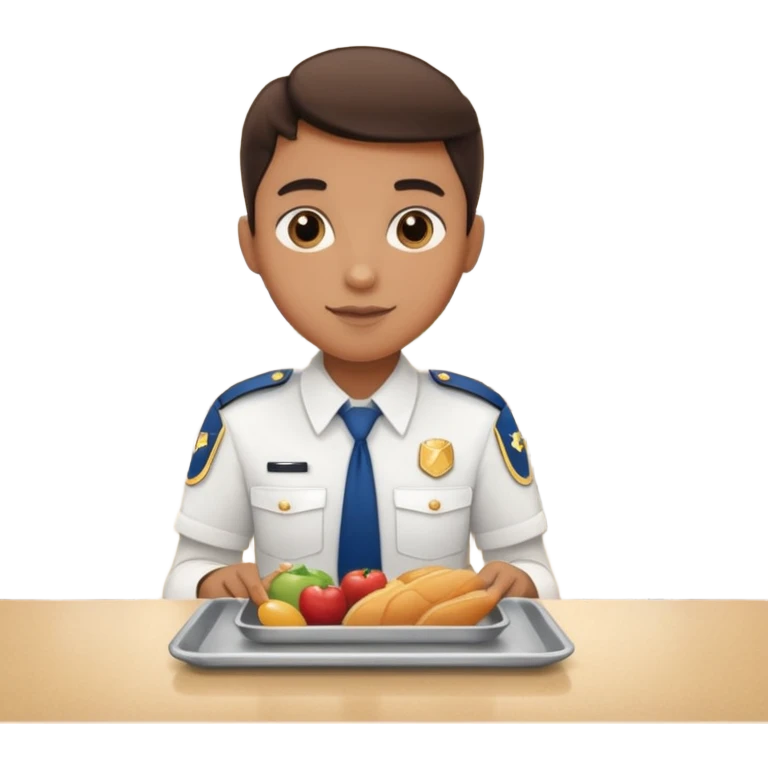 hazme una persona atendiendo en un comedor universitario emoji