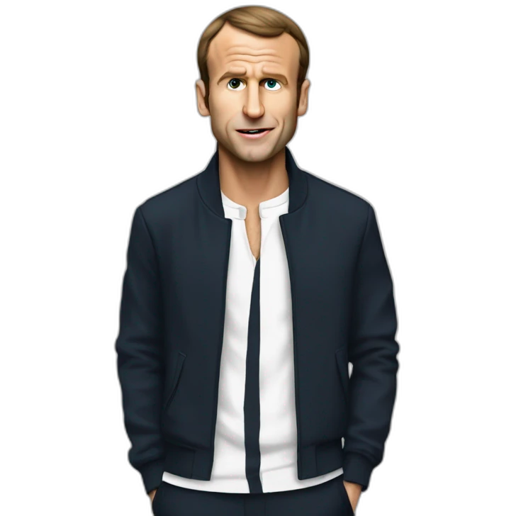 Macron sur du rap emoji