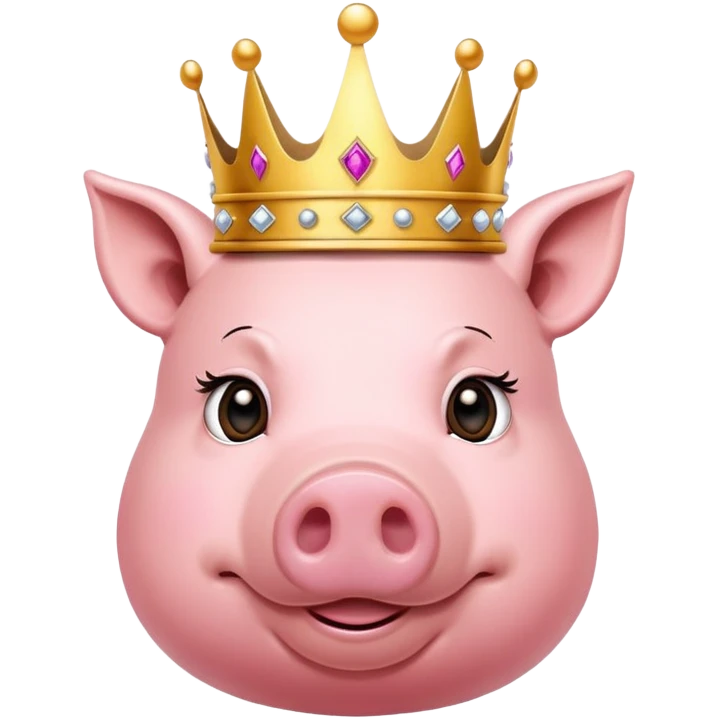 Pig with crown emoji