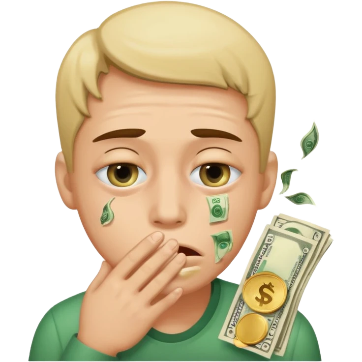 money eyes vomiting emoji