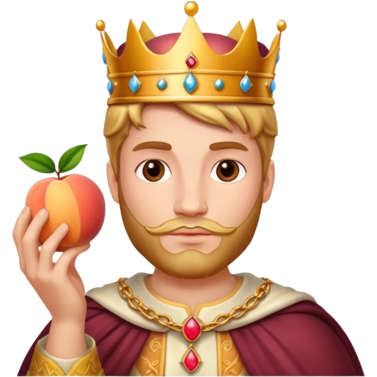 handsome king and peach emoji