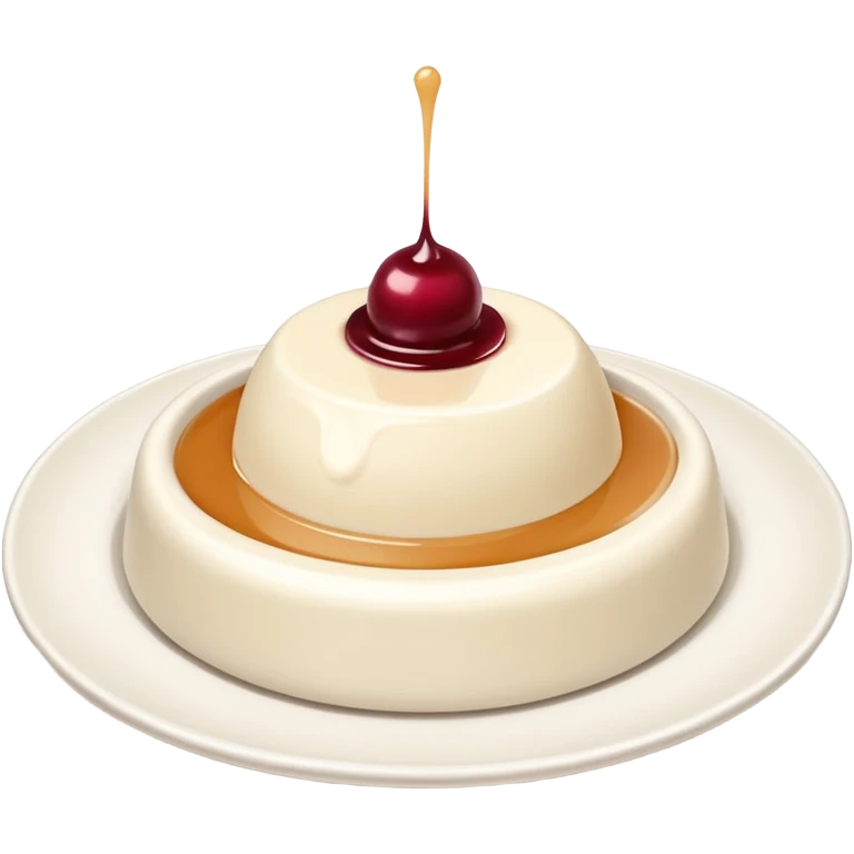 panna cotta on dish emoji