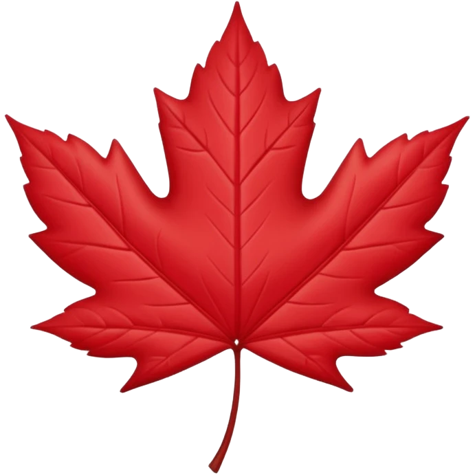 feuille d'érable, style Kawaii emoji