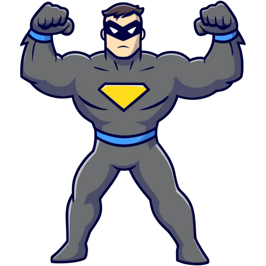 superhero man with multiple arms emoji