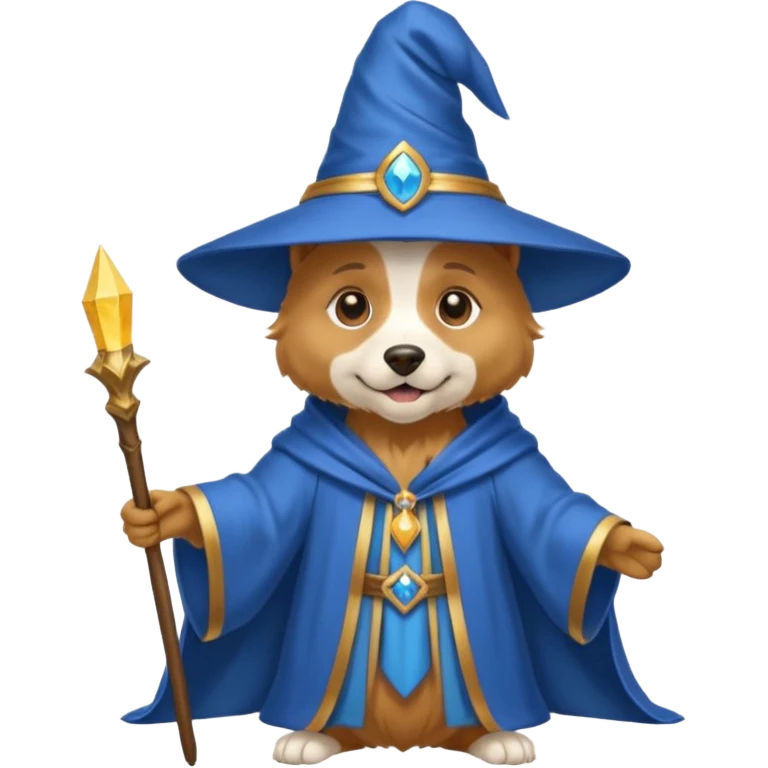 Dog wizard emoji