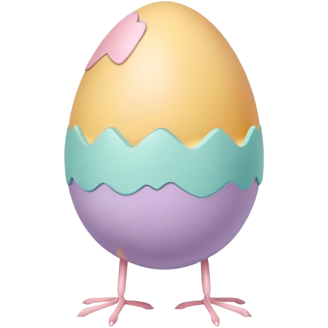 Easter egg with legs emoji