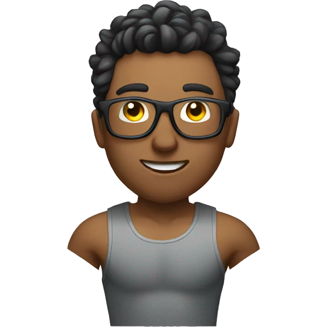 Nerd hitting the gym emoji