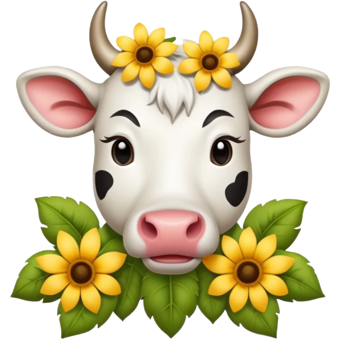 flower + Indian cow emoji