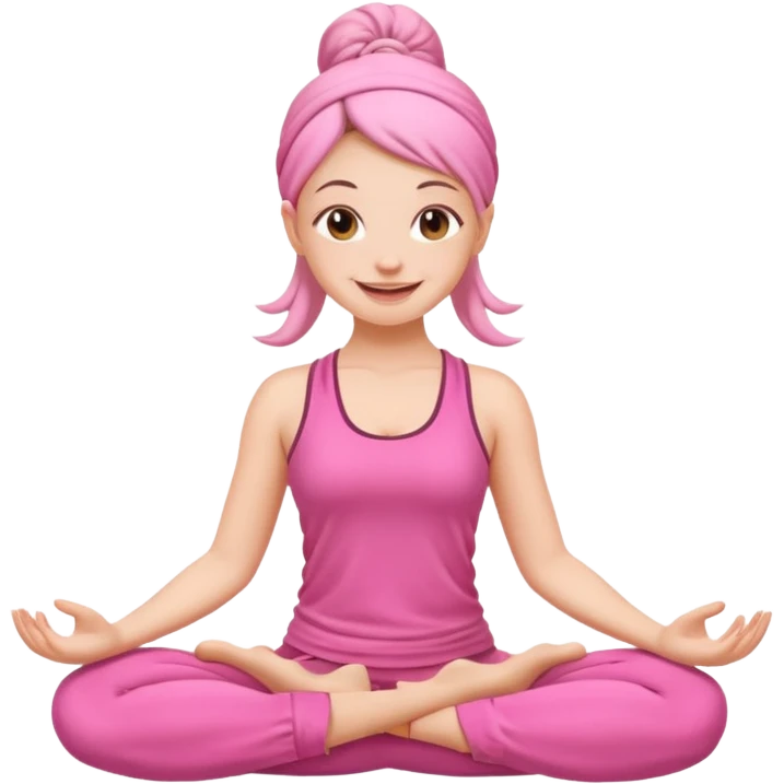 yoga girl /wearing pink cloth emoji