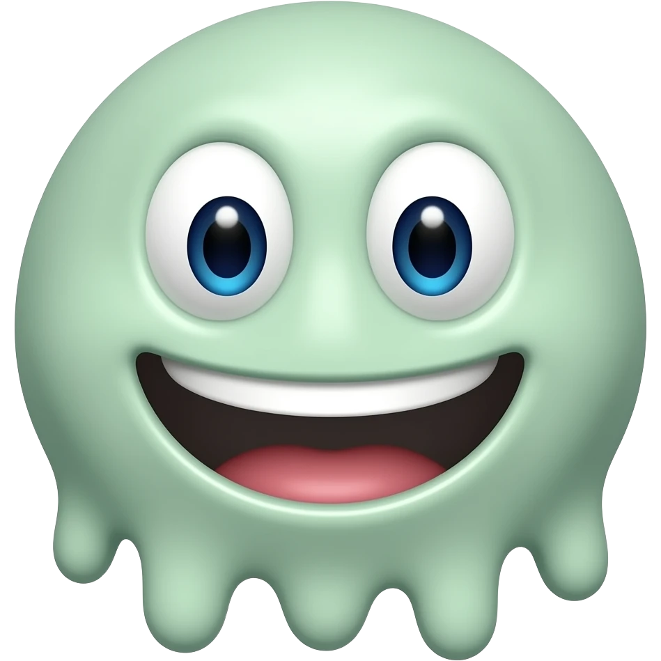 Slimy smiley face emoji