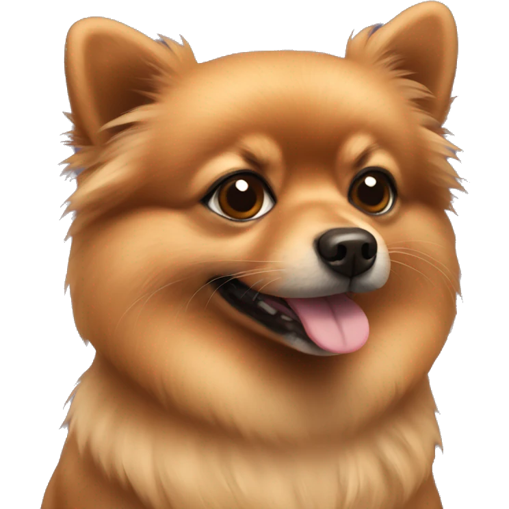 A small brown Pomeranian. emoji