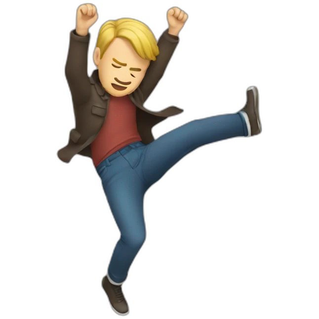 man falling face flat emoji