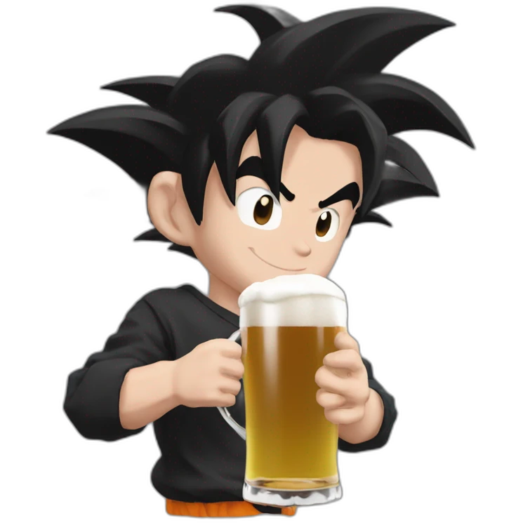 Goku black tomando cerveza  emoji
