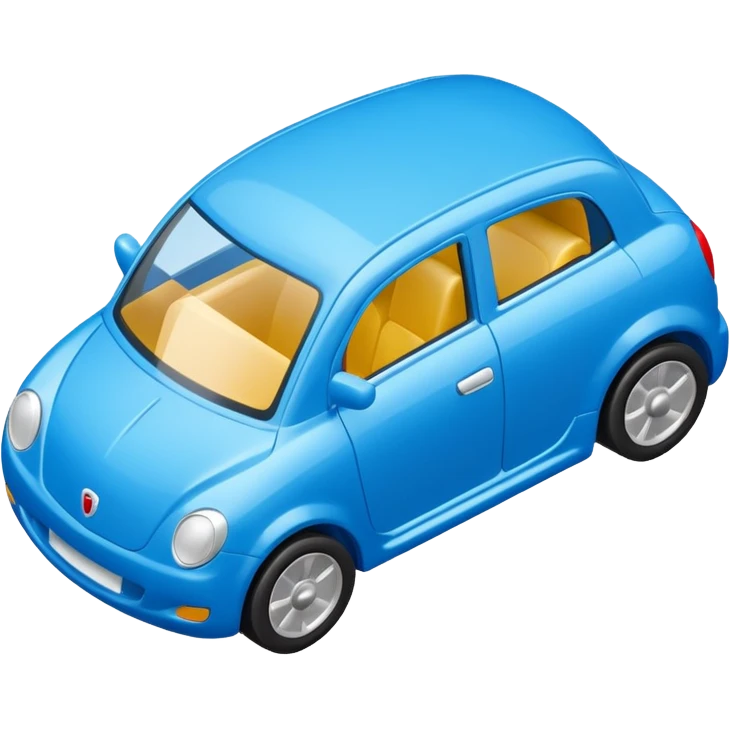 create cute Toy car blue color from top view emoji