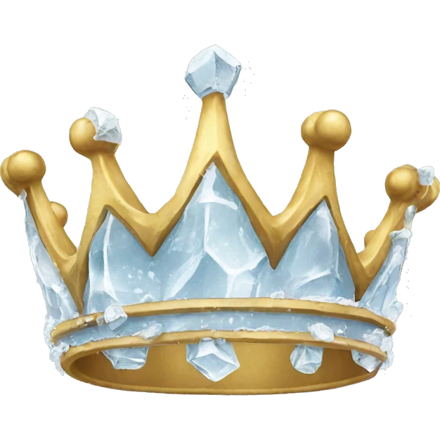 crown made out of ice emoji
