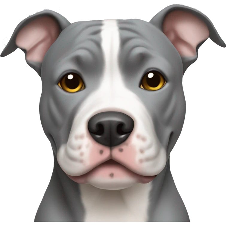 Grey and white pitbull emoji