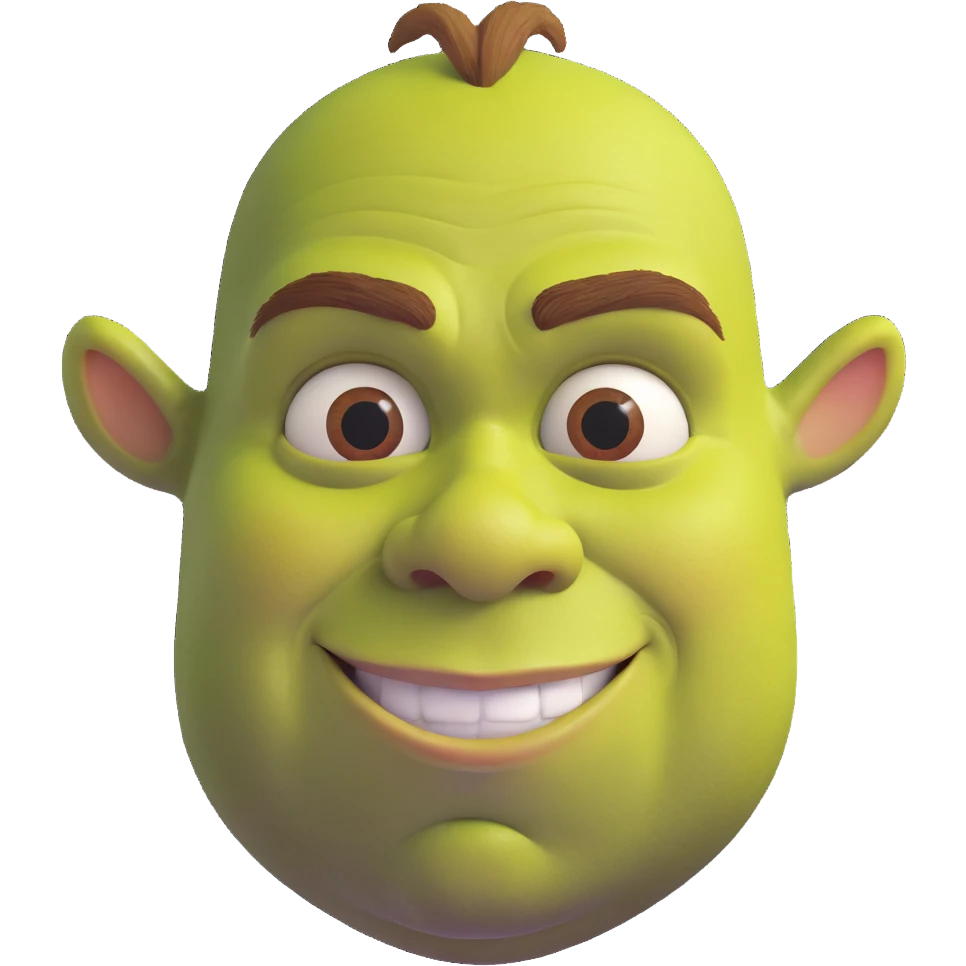 iconic Shrek face emoji
