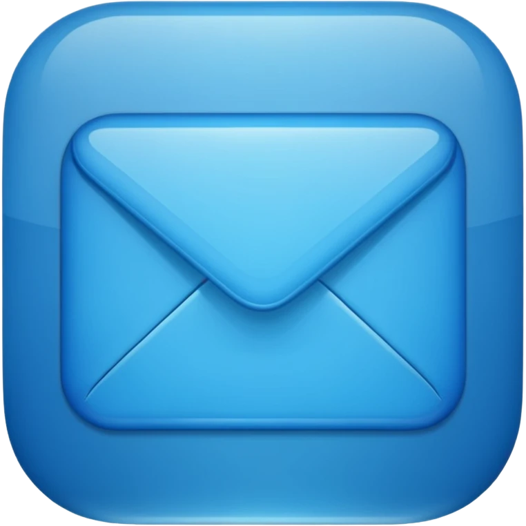 email app icon on blue bg emoji