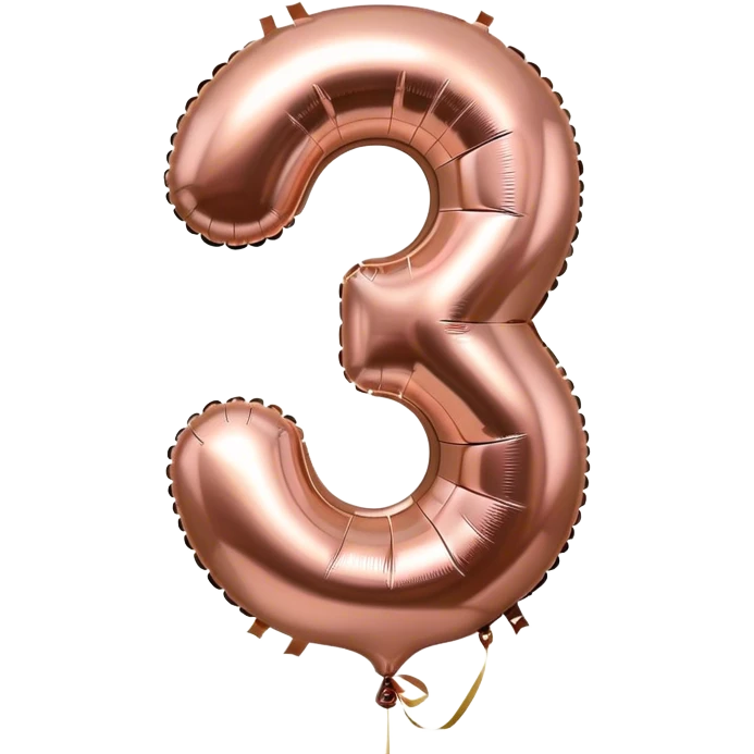 Rose gold number 30 balloon emoji