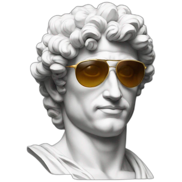 david by michelangelo with sunglasses emoji
