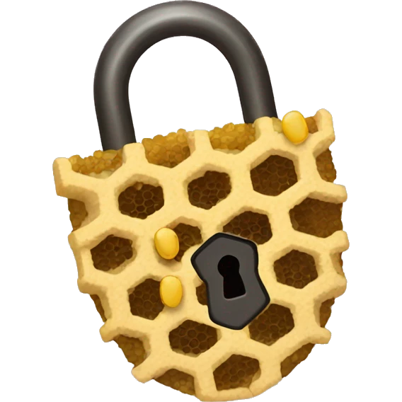 Lock made of bees emoji
