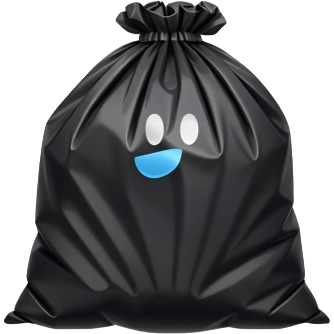 Black trash bag emoji