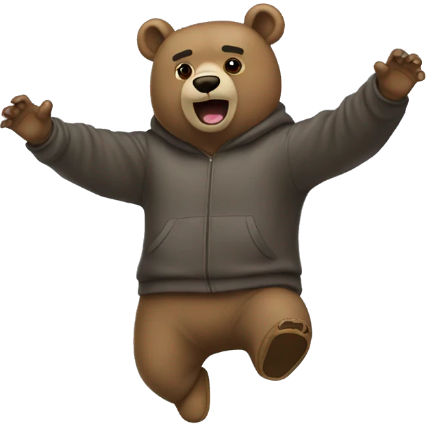 Kanye bear flying emoji