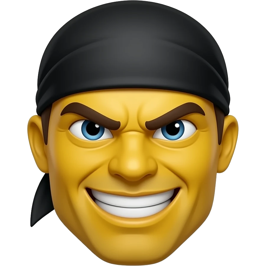 Yellow emoji badass emoji