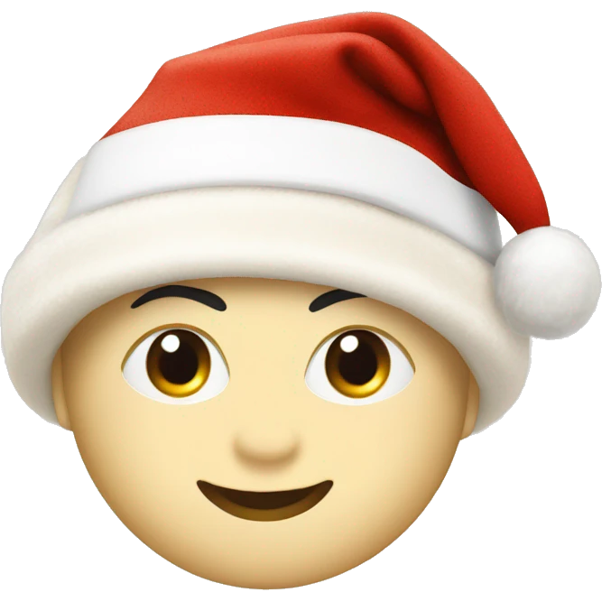 Chanel Santa hat beige and white emoji