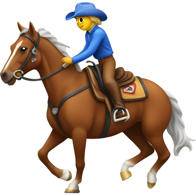 Barrel racing horse emoji