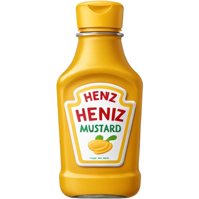Heinz style mustard bottle emoji