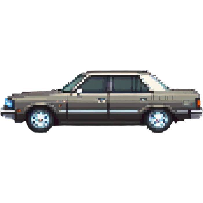 Toyota Crown 1980s model, vintage Japanese luxury sedan emoji