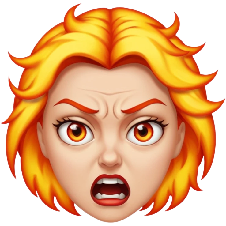 Female rage emoji