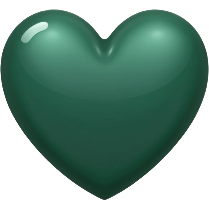 Dark green heart emoji