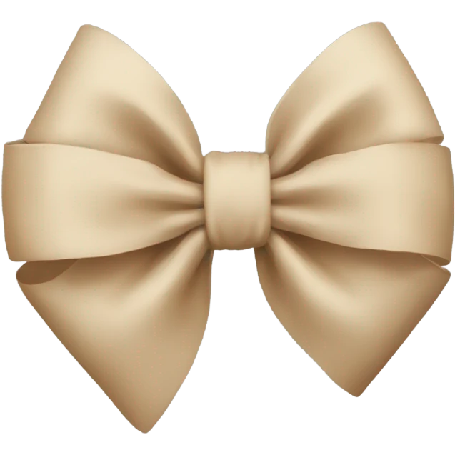 Beige bow emoji