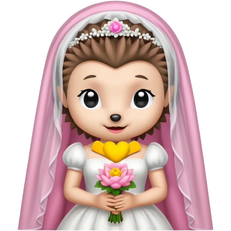 hedgehog bride emoji