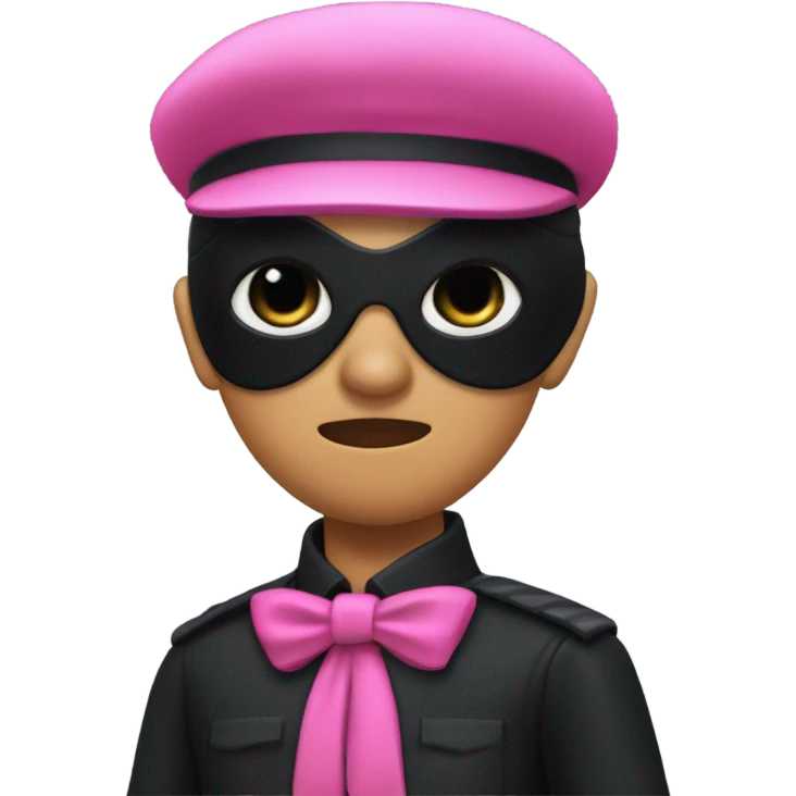 Squid game circle guard with a pink bow emoji