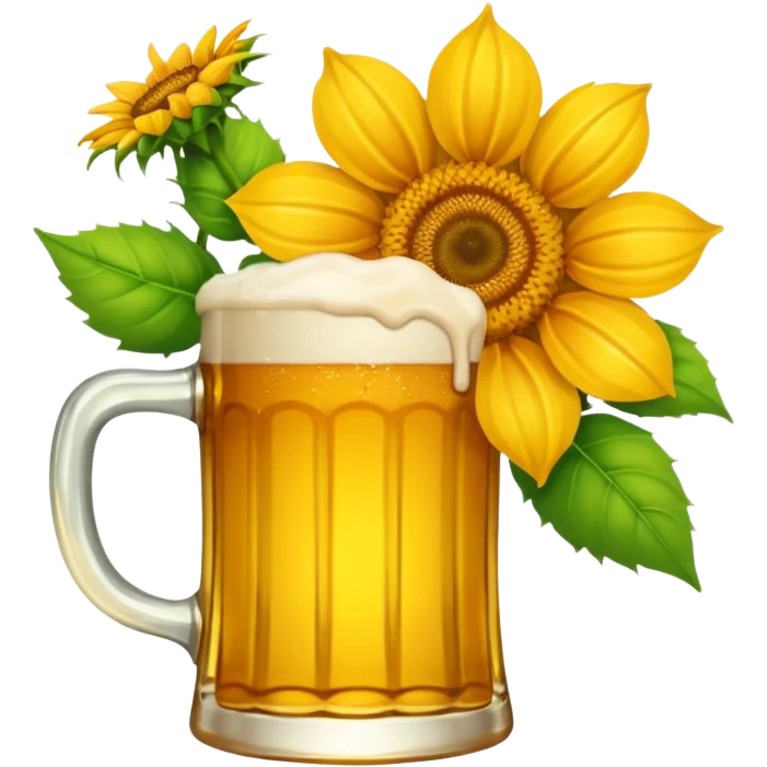 Girasol con chela emoji