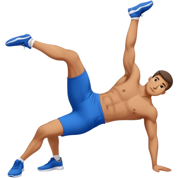 glute-bridges-exercise guy with blue shorts  emoji
