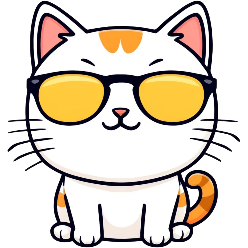 Cat with sunglasses emoji